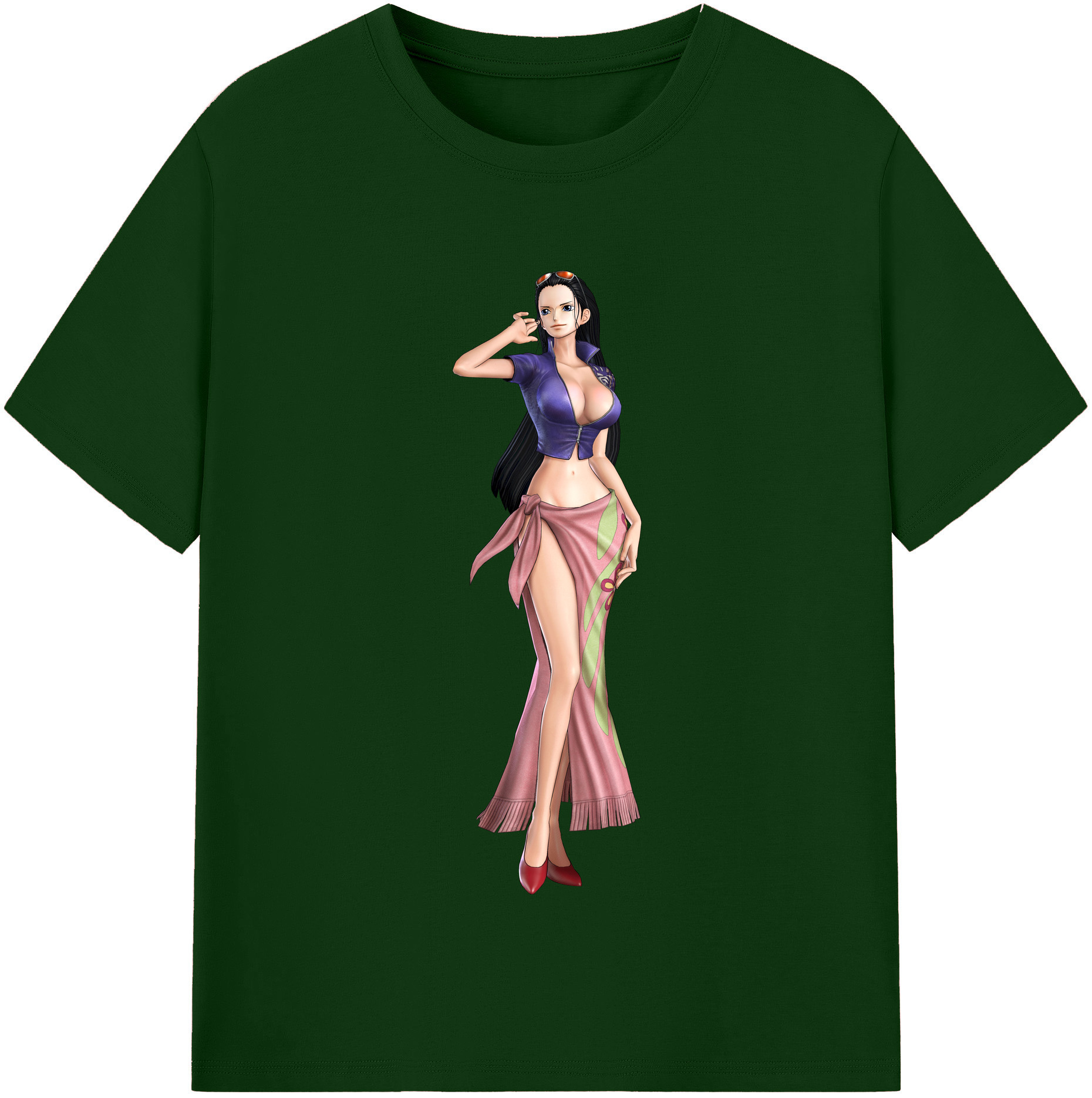 ワンピース ニコ・ロビン ONE PIECE Nico Robin 綿100％半袖Tシャツ（フロントプリント）
